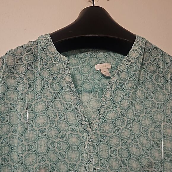 CHICO'S SHEER BLOUSE 4 - Picture 3 of 6